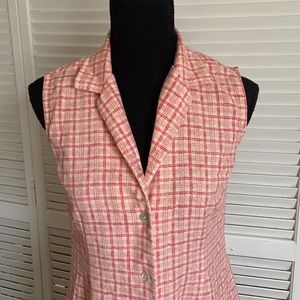 Tommy Bahama pink and white dress with buttons